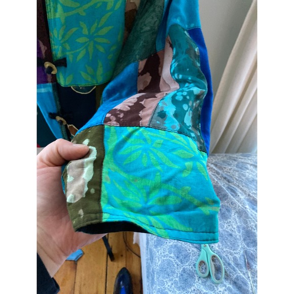 Vintage Womens Batik Patchwork Jacket, XL - Picture 3 of 7